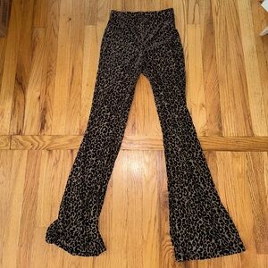 Cheetah Print Flare Pants